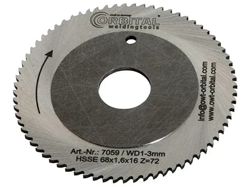 Lame Ø 68 mm, paroi 1–3 mm